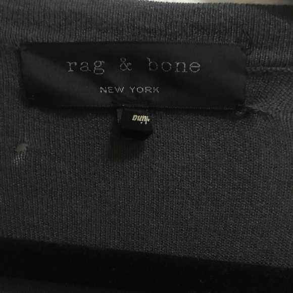 Gray with pink stripe cardigan - Picture 3 of 6